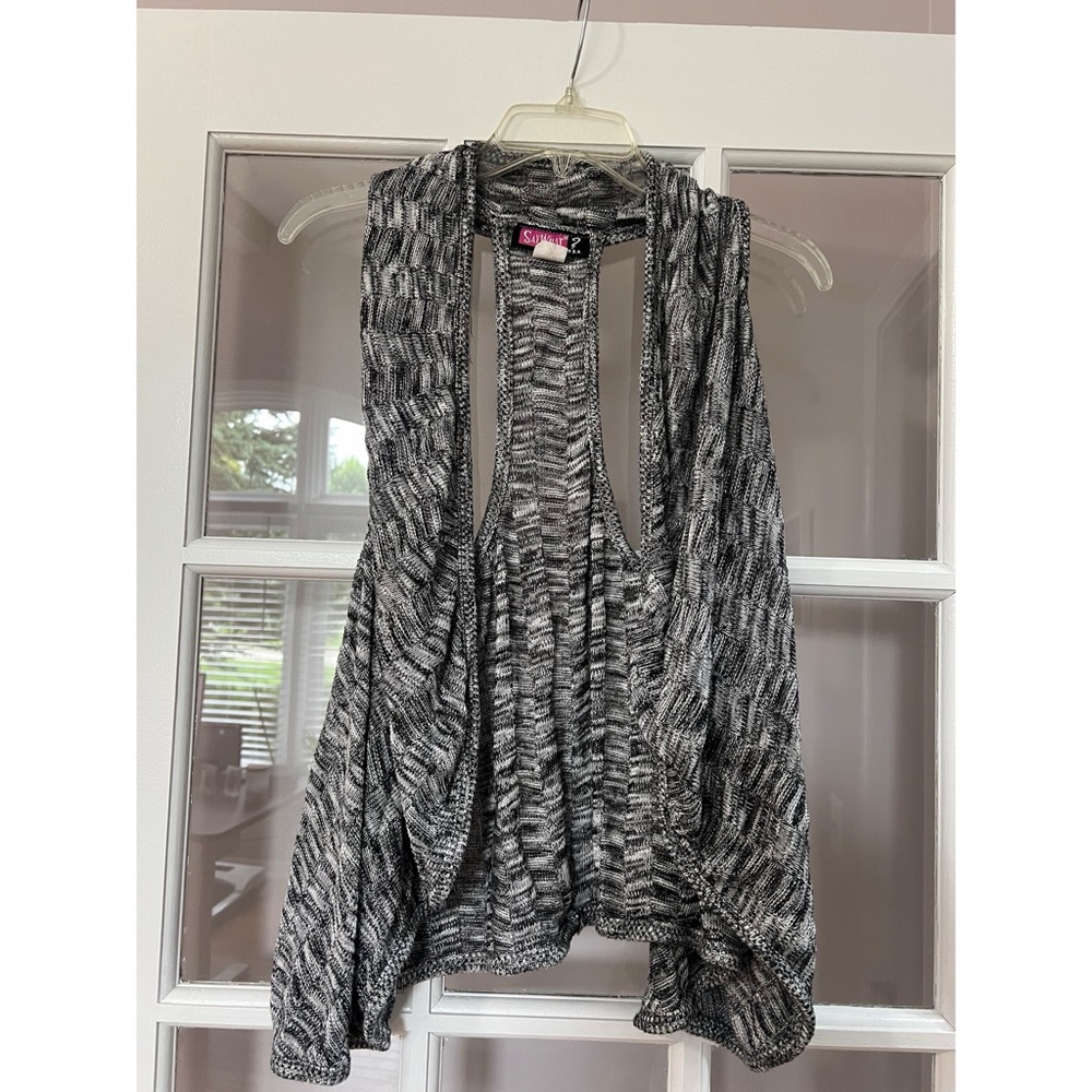 Say What? Black & White Racerback Vest